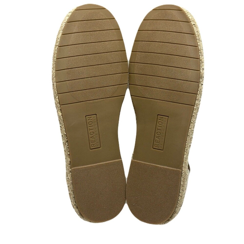 NEW Kenneth Cole Reaction Womens Size 7 Luna Espadrille Flats Rhinestone Beige - Picture 7 of 8